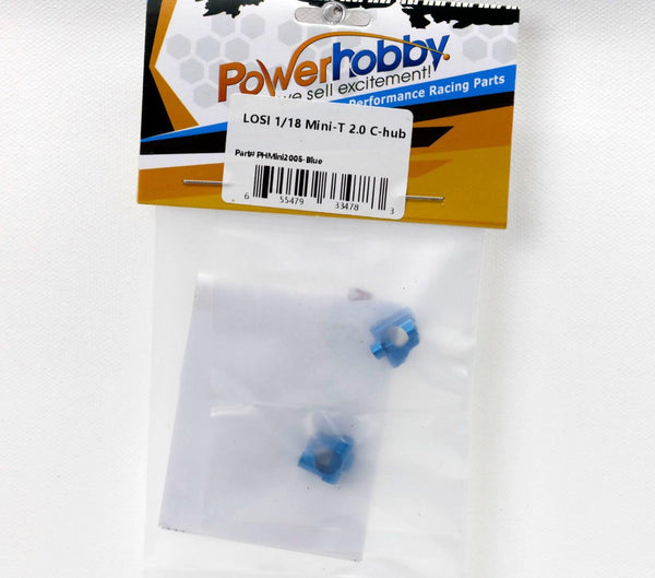 PowerHobby LOSI 1/18 Mini-T 2.0 Aluminum Rear C hub MiniT Blue