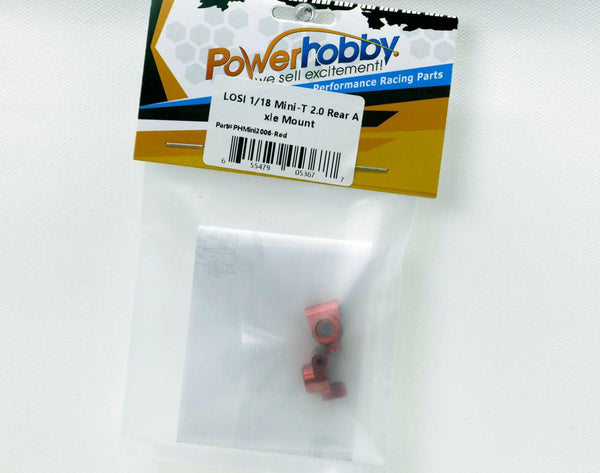 PowerHobby LOSI 1/18 Mini-T 2.0 Aluminum Rear Knuckles MiniT Red