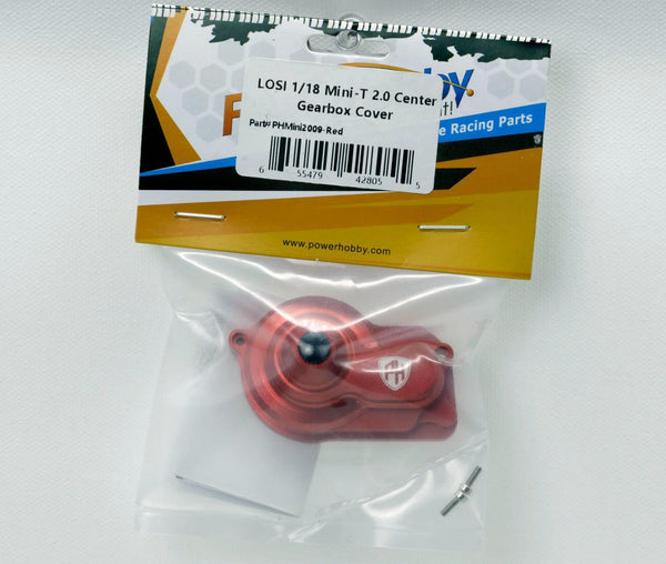 PowerHobby LOSI 1/18 Mini-T 2.0 Aluminum Rear Main Gear Cover MiniT Red