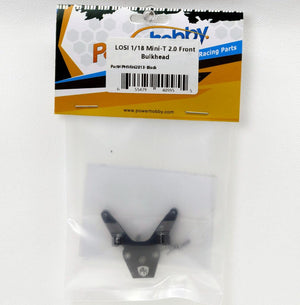 PowerHobby LOSI 1/18 Mini-T 2.0 Aluminum Front Bulkhead MiniT Black