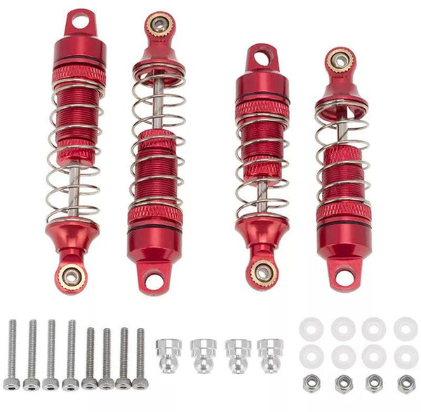 PowerHobby Losi Mini-T 2.0 Aluminum Front Rear Threaded Shocks MiniT Red