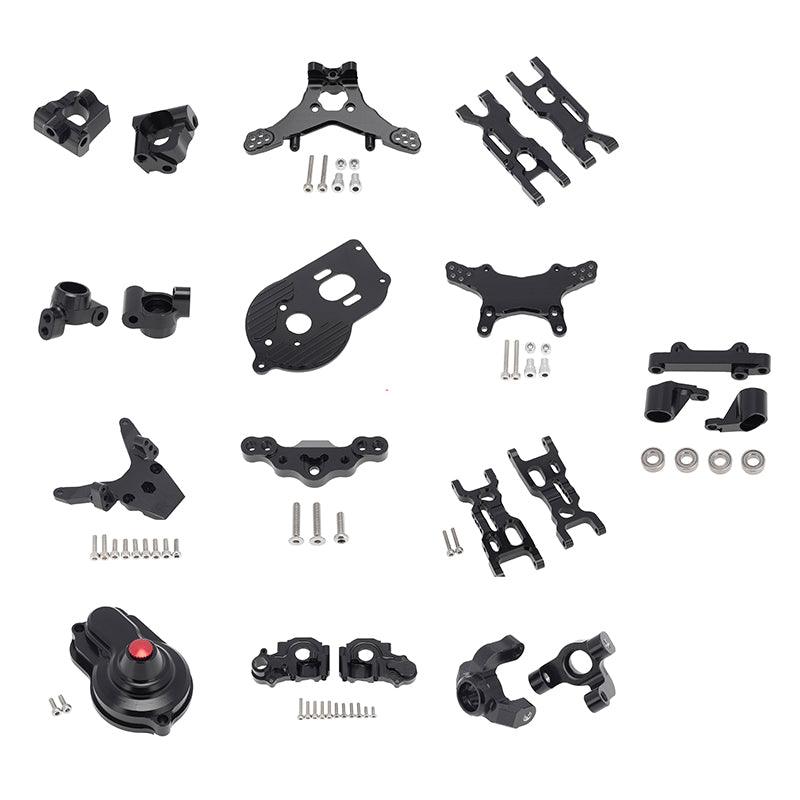 PowerHobby LOSI Mini-T 2.0 Aluminum Upgrade Kit Arms Steering C-hub Knuckles Black