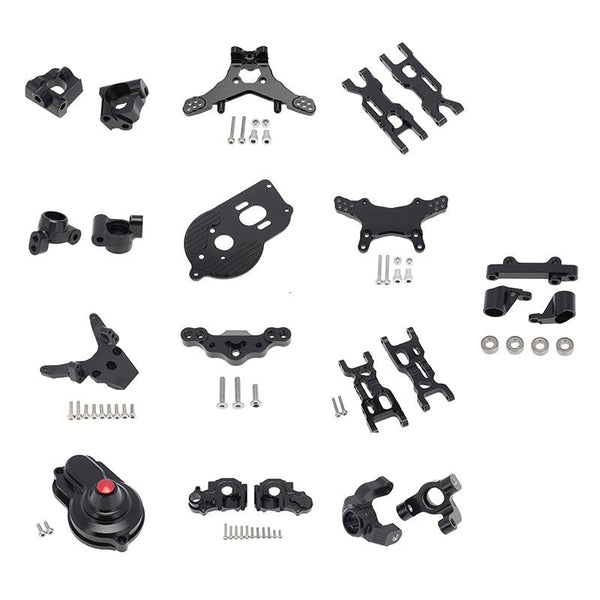 PowerHobby LOSI Mini-T 2.0 Aluminum Upgrade Kit Arms Steering C-hub Knuckles Black