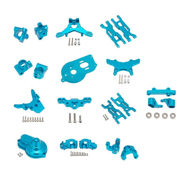 PowerHobby LOSI Mini-T 2.0 Aluminum Upgrade Kit Arms Steering Knuckle C-hub Blue