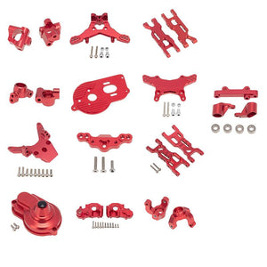 PowerHobby LOSI Mini-T 2.0 Aluminum Upgrade Kit Knuckles Arms Steering C-hub Red