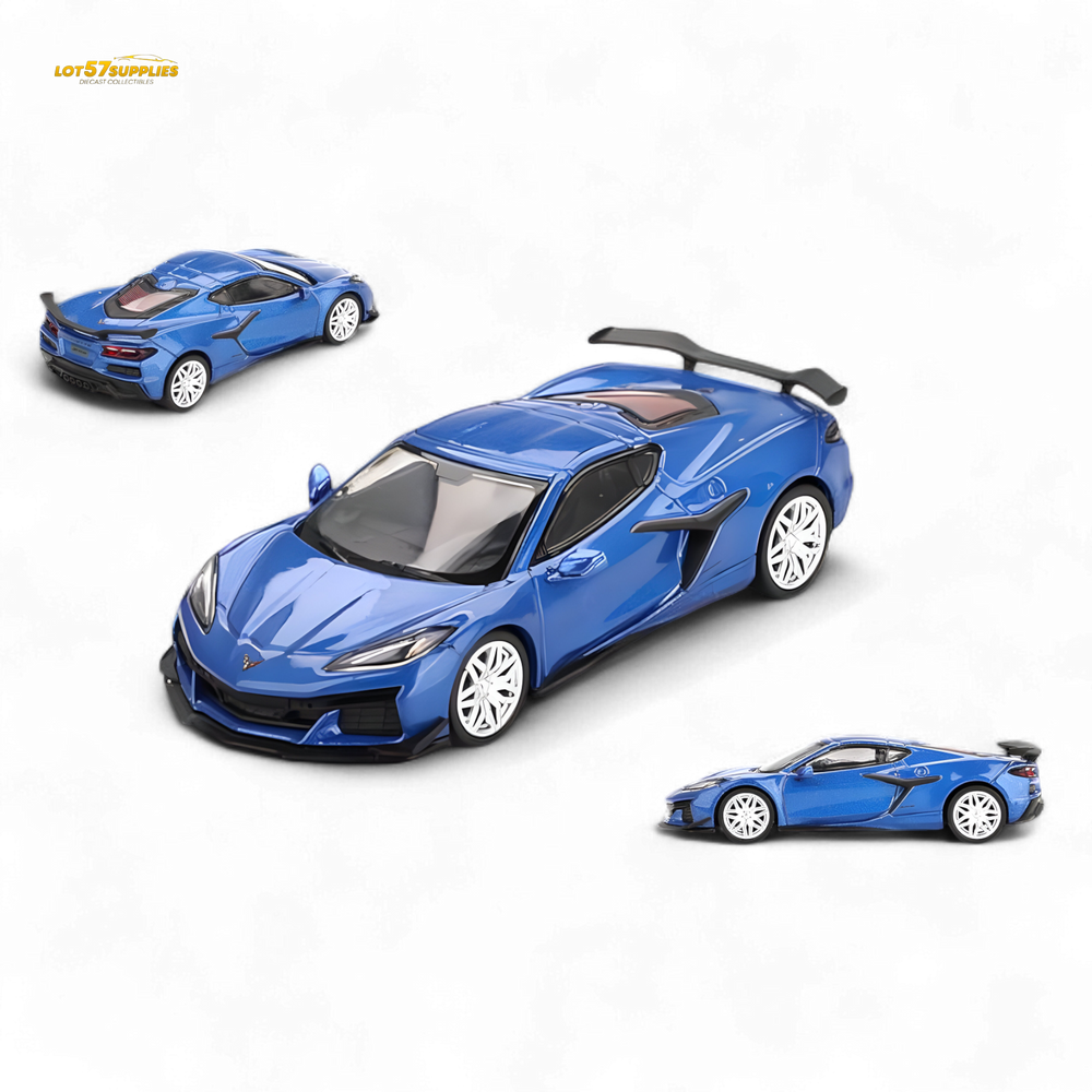 Mini-GT Chevrolet Corvette Z06 2023 Elkhart Lake Blue Metallic #892 1:64
