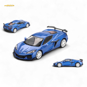 Mini-GT Chevrolet Corvette Z06 2023 Elkhart Lake Blue Metallic #892 1:64