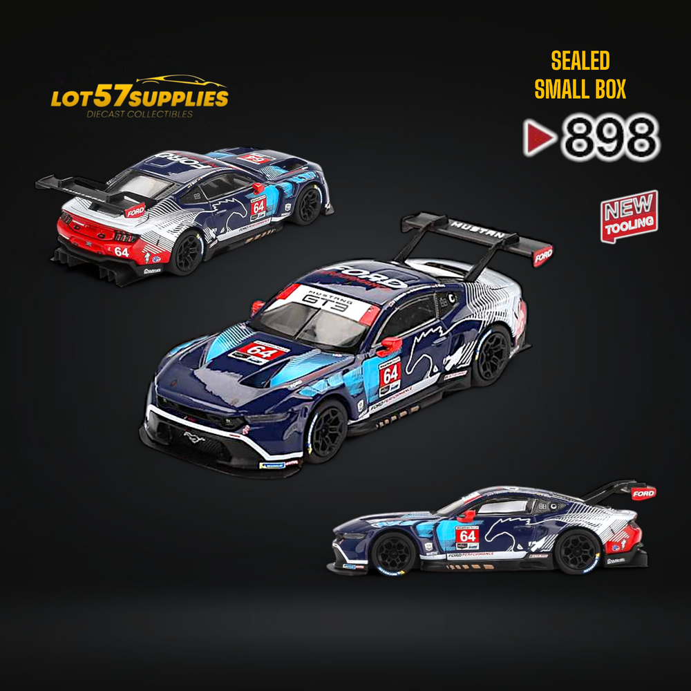 (Pre-Order) Mini-GT Ford Mustang GT3 #64 FMM 2024 IMSA Daytona 24 Hrs #898 1:64