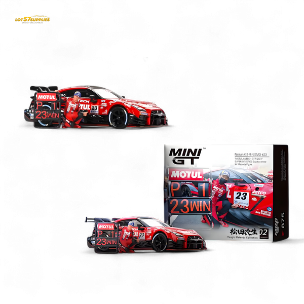 Mini-GT Nissan GT-R Nismo #23 "MOTUL AUTECH GT-T 2021" w/ Figure #875 1:64