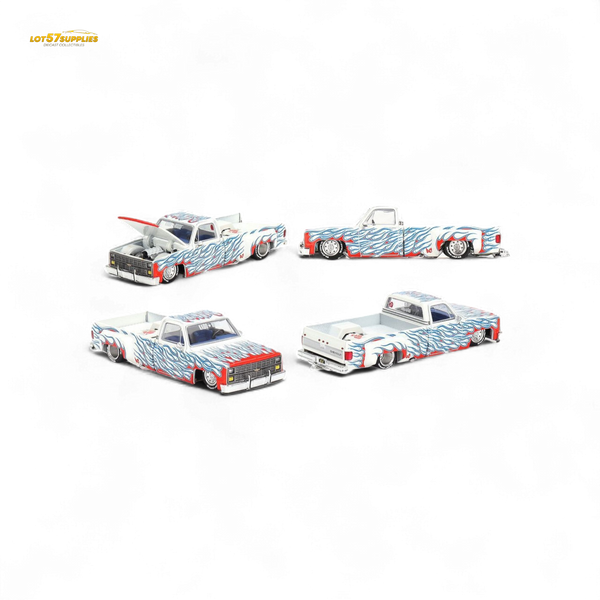 Mini GT x Kaido House Chevrolet Silverado DUALLY on Fire V2 1:64 KHMG157