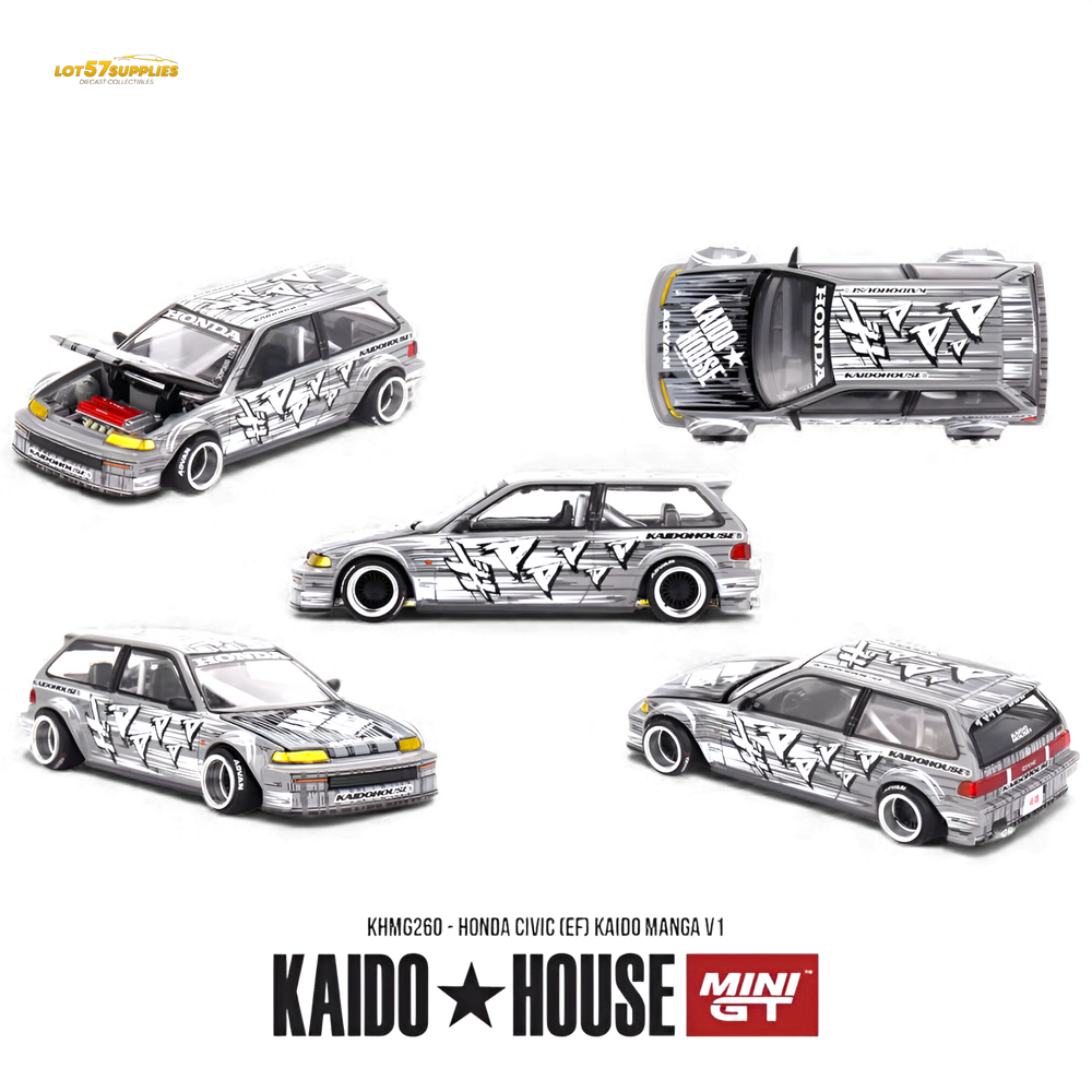 (Pre-Order) Mini GT x Kaido House Honda Civic EF Kaido Manga V1 1:64