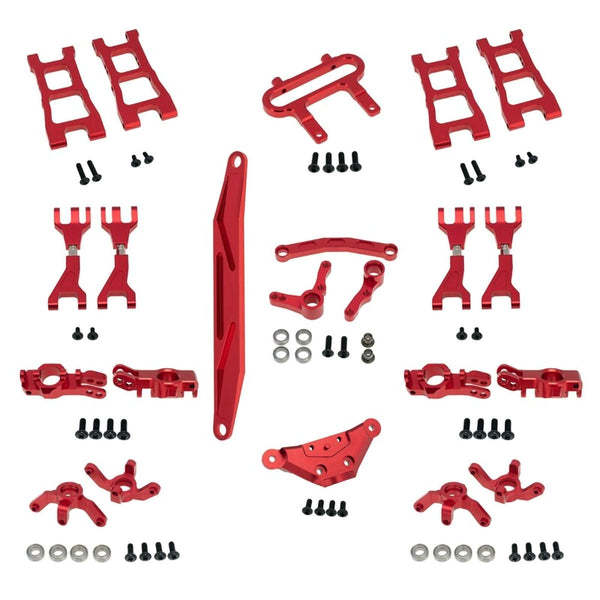 Powerhobby Aluminum Upgrade Kit 1/10 Redcat Blackout XTE / XBE / SC RED