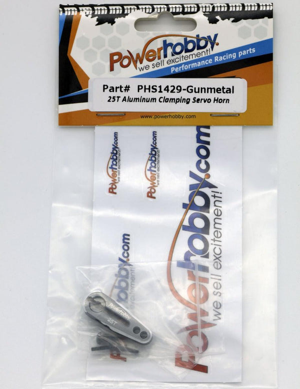 Powerhobby 25T Aluminum Clamping Servo Horn GunMetal