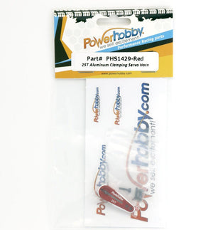 Powerhobby 25T Aluminum Clamping Servo Horn Red