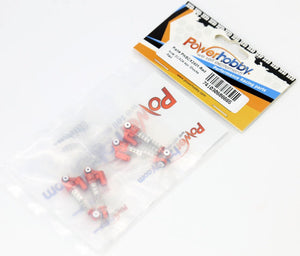 Powerhobby Axial SCX24 Aluminum Threaded Mini/Micro Shocks Front Rear RED