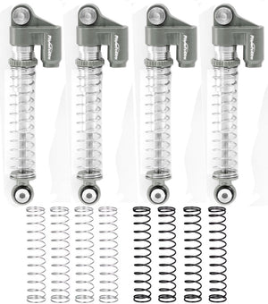 Powerhobby Axial SCX24 Aluminum Threaded Long Travel Shocks Micro Crawler Grey