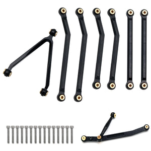 Powerhobby Aluminum SCX24 C10 Jeep High Clearance Chassis Links Set 133.7mm Black