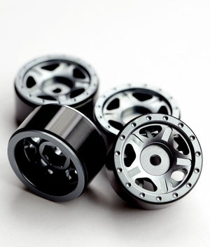 Powerhobby Axial SCX24 C10 Jeep Deadbolt Aluminum Beadlock Wheels Rims Grey