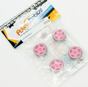 Powerhobby Z2 1.0" Aluminum Beadlock Crawler Wheels Pink 1/24 Axial SCX24 C10