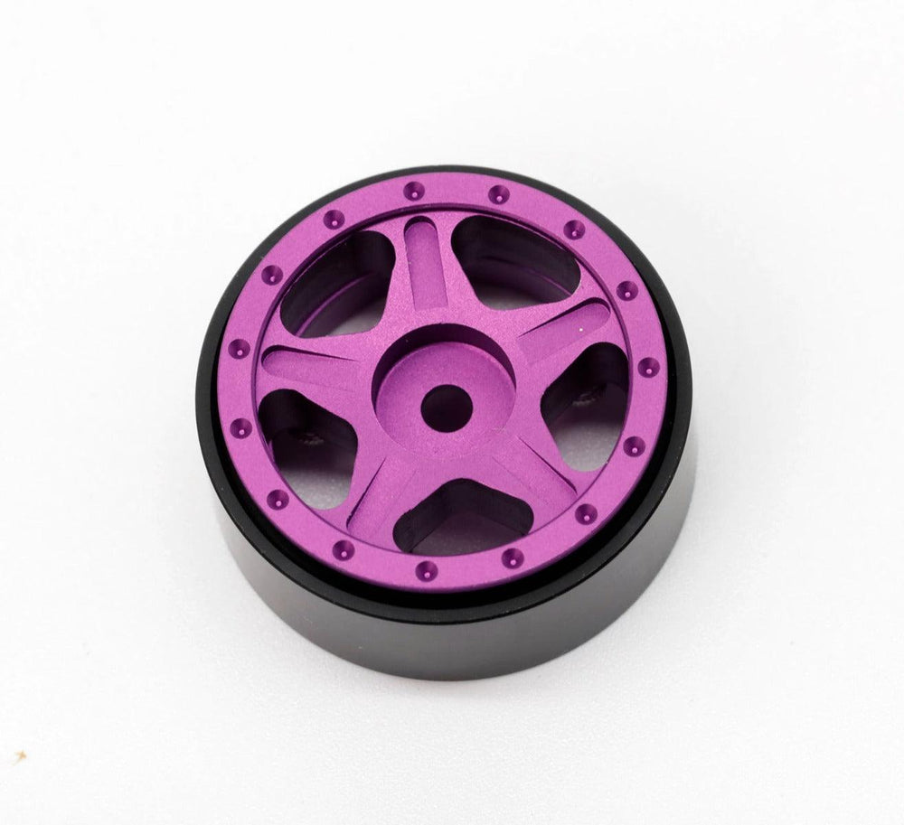 Powerhobby Z2 1.0" Aluminum Beadlock Crawler Wheels Purple 1/24 Axial SCX24 C10