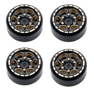 Powerhobby 1.0" Black Brass Beadlock Crawler Wheels 1/24 FOR Traxxas TRX-4M TRX4M