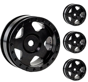 Powerhobby Z9 1.0" SCX24 Aluminum Wheels Bronco C10 Jeep 1/24 Black