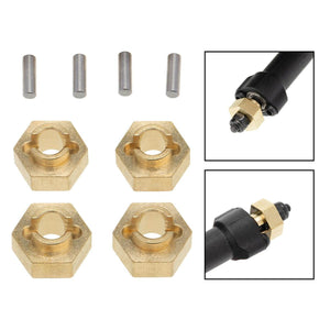Powerhobby Axial SCX24 Brass 7mm Wheel Hex Hubs Jeep C10 Betty Deadbolt