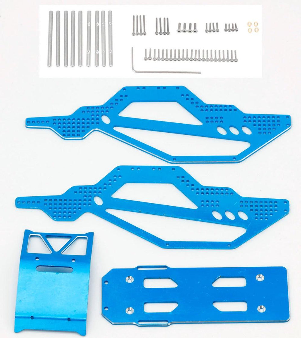 Powerhobby SCX24 Aluminium Rock Racer Conversion Chassis Kit BLUE Axial 1/24