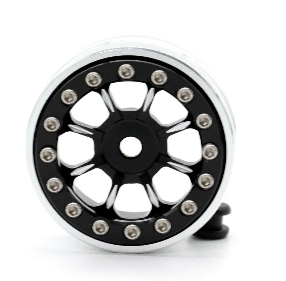 Powerhobby B59 Aluminum Beadlock 1.0” Rock Crawler Wheels Axial SCX24 Black