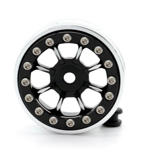 Powerhobby B59 Aluminum Beadlock 1.0” Rock Crawler Wheels Axial SCX24 Black