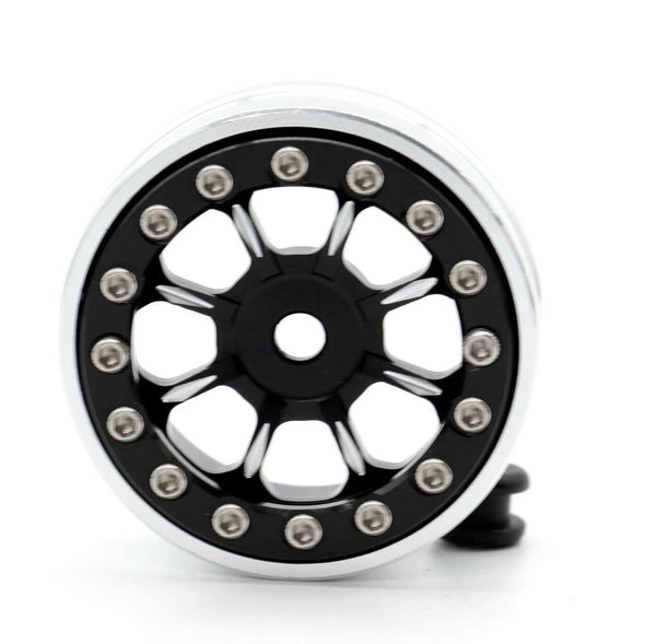 Powerhobby B59 Aluminum Beadlock 1.0” Rock Crawler Wheels Axial SCX24 Black