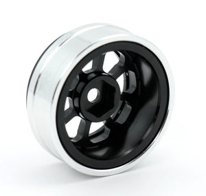 Powerhobby B59 Aluminum Beadlock 1.0” Rock Crawler Wheels Axial SCX24 Black