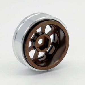 Powerhobby B59 Aluminum Beadlock 1.0” Rock Crawler Wheels Axial SCX24 - Bronze — 1.0 Wheels