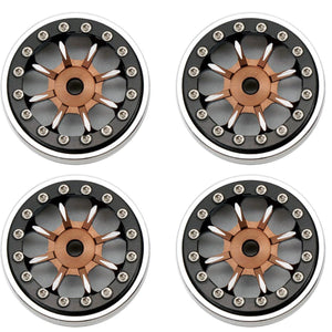 Powerhobby B59 Aluminum Beadlock 1.0” Rock Crawler Wheels Axial SCX24 - Bronze