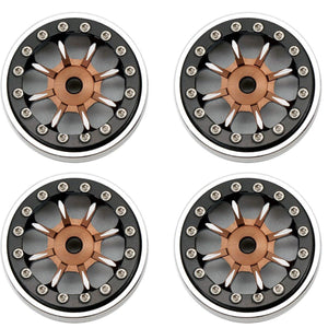 Powerhobby B59 Aluminum Beadlock 1.0” Rock Crawler Wheels Axial SCX24 - Bronze — 1.0 Wheels