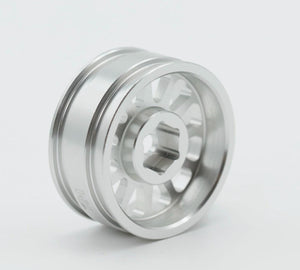 Powerhobby A24 Aluminum 1.0” Rock Crawler Wheels Axial SCX24 - Silver