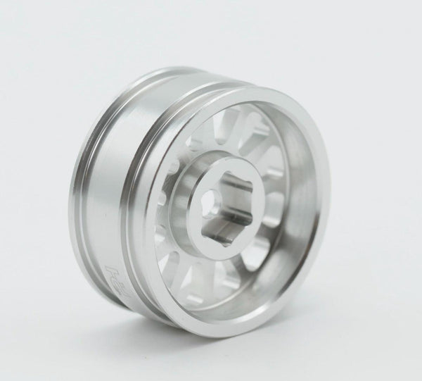 Powerhobby A24 Aluminum 1.0” Rock Crawler Wheels Axial SCX24 - Silver