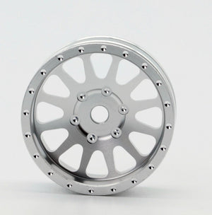Powerhobby A24 Aluminum 1.0” Rock Crawler Wheels Axial SCX24 - Silver