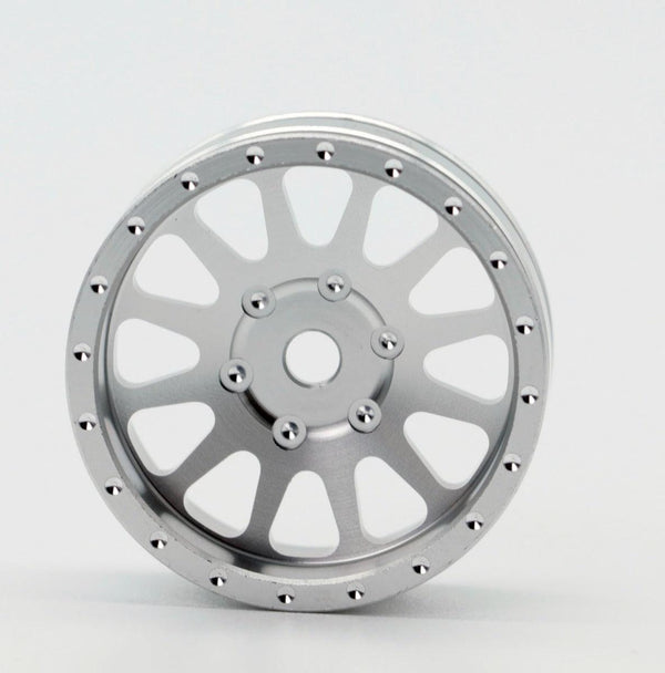 Powerhobby A24 Aluminum 1.0” Rock Crawler Wheels Axial SCX24 - Silver