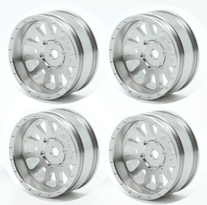 Powerhobby A24 Aluminum 1.0” Rock Crawler Wheels Axial SCX24 - Silver