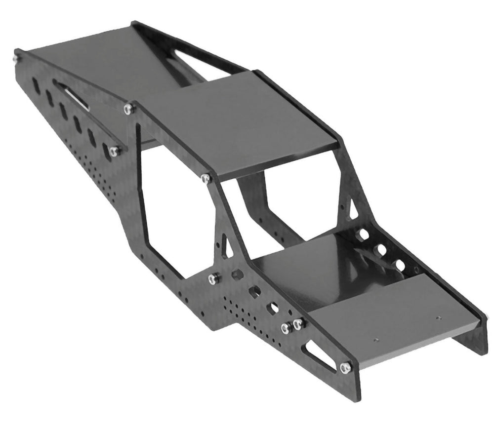 Powerhobby SCX24 Carbon Fiber Aluminum Rock Racer Conversion Chassis Kit Black