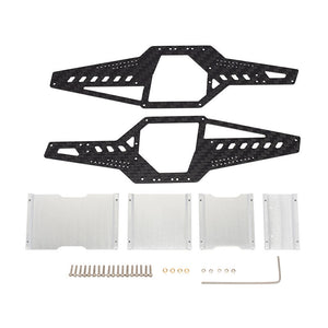 Powerhobby SCX24 Carbon Fiber Aluminum Rock Racer Conversion Chassis Kit Silver