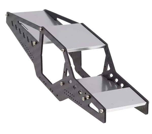 Powerhobby SCX24 Carbon Fiber Aluminum Rock Racer Conversion Chassis Kit Silver
