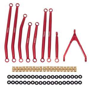 Powerhobby Aluminum SCX24 Betty Deadbolt High Clearance Chassis Links Set Red