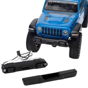 Powerhobby SCX24 Jeep Gladiator Bronco Front Rear Aluminum Bumper with Lights