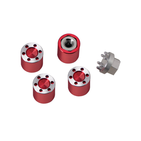 Powerhobby 1/24 Scale Rock Crawler M2 Locking Hubs w Tool RED Axial SCX24