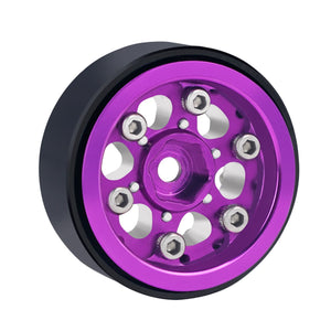 PowerHobby 1.0" 1/24 Axial SCX24 Jeep Bronco Aluminum Beadlock Wheels Purple