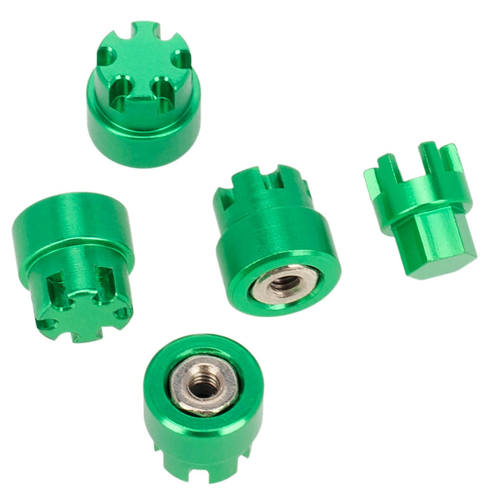 Powerhobby Aluminum M2 Wheel Nuts Cap for 1/24 Axial SCX24 Jeep C10 Bronco Green
