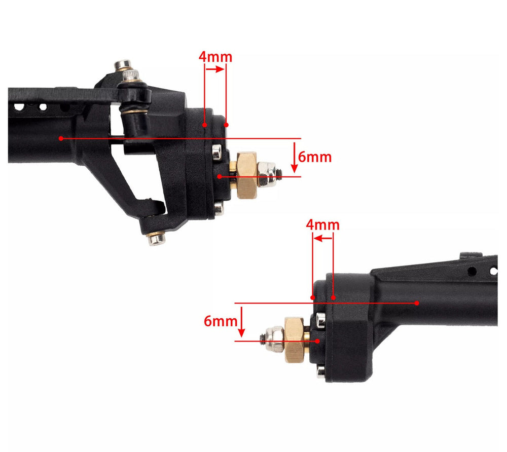 Powerhobby Axial SCX24 Front Rear Portal Axle Jeep C10 Bronco Deadbolt Crawler