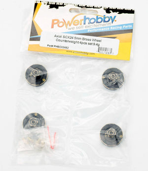 Powerhobby Axial SCX24 Brass Counterweight Wheel Hub Weights Adapter